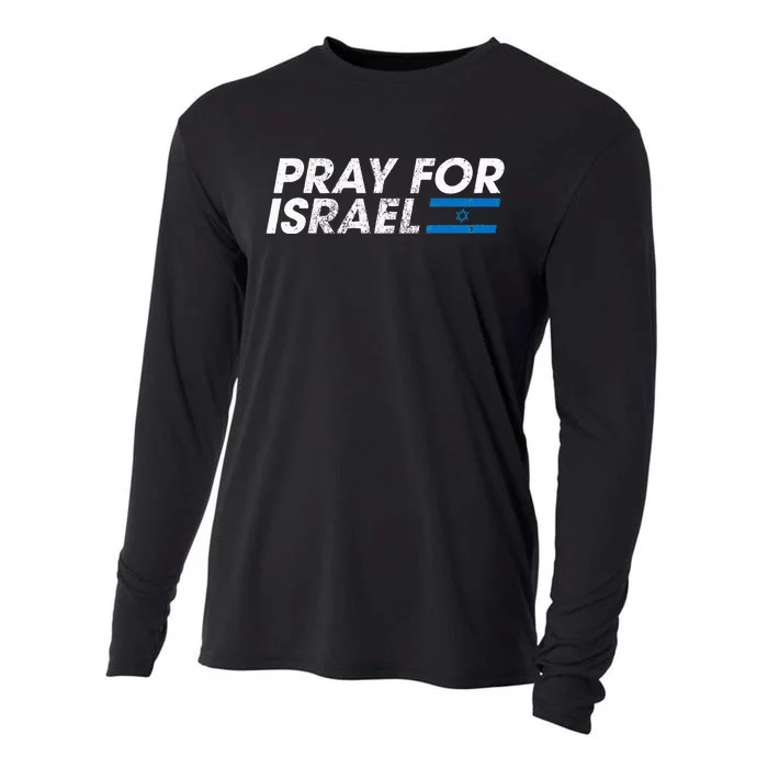 Pray for Israel Psalm 122 6 Israel Flag Christian Inspiring Cooling Performance Long Sleeve Crew