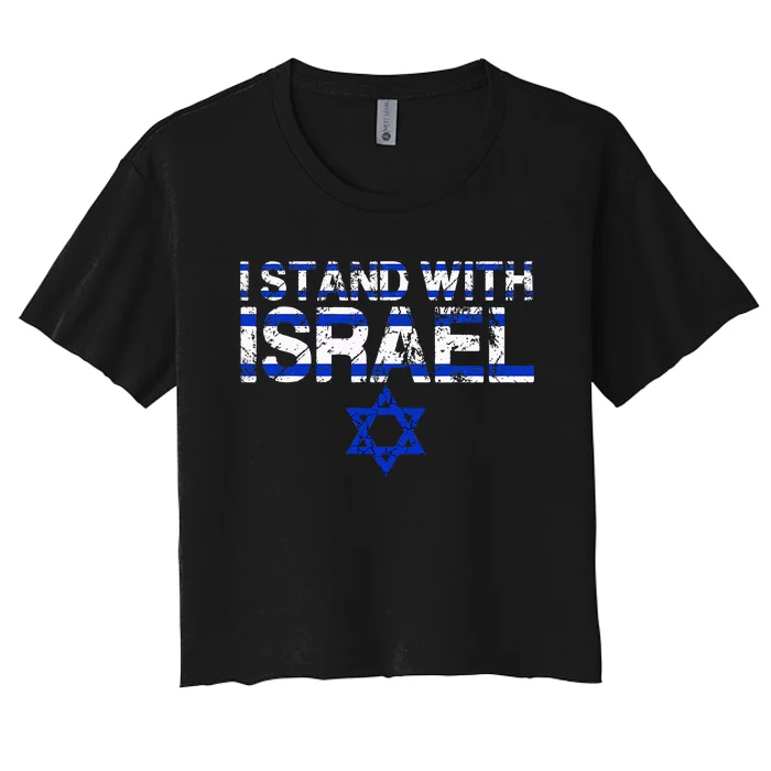 Pray For Israel I Stand With Israel Jewish Heritage Israeli Women's Crop Top Tee