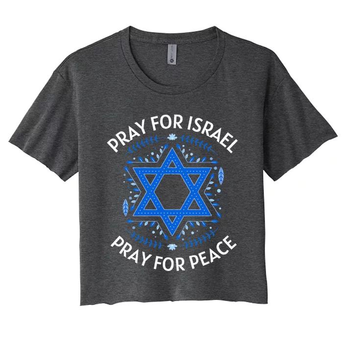 Pray For Israel Peace Women's Crop Top Tee