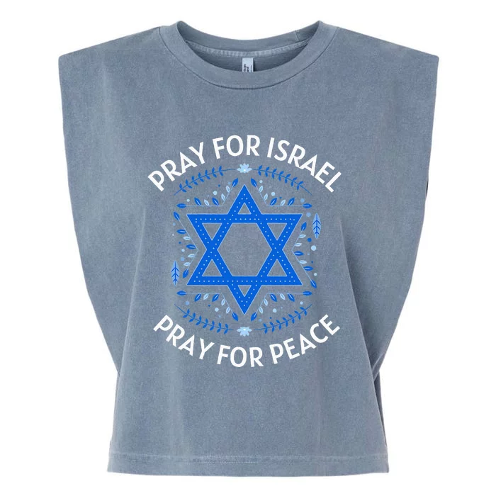 Pray For Israel Peace Garment-Dyed Women's Muscle Tee