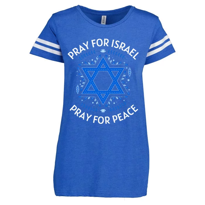 Pray For Israel Peace Enza Ladies Jersey Football T-Shirt