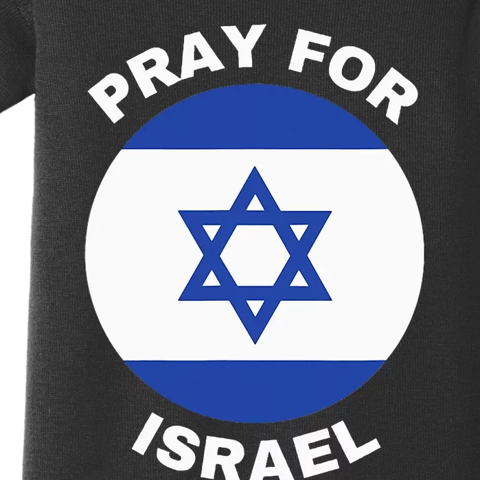 Pray For Israel Flag Stand With Israel Baby Bodysuit