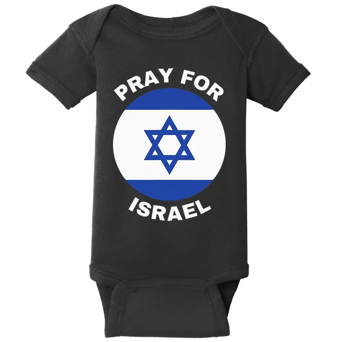 Pray For Israel Flag Stand With Israel Baby Bodysuit