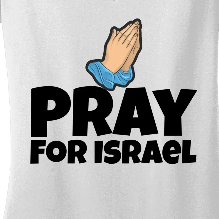 Pray For Israel Women's V-Neck T-Shirt