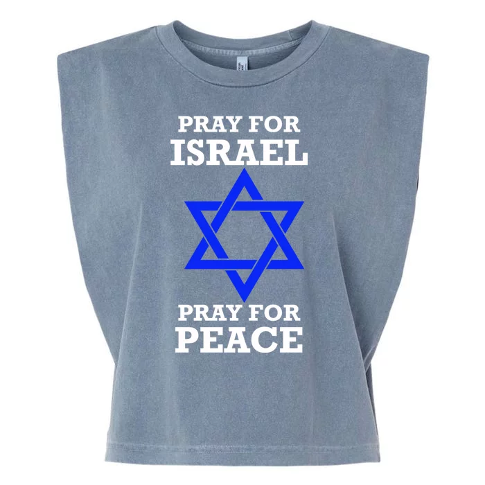 Pray For Israel Peace Garment-Dyed Women's Muscle Tee