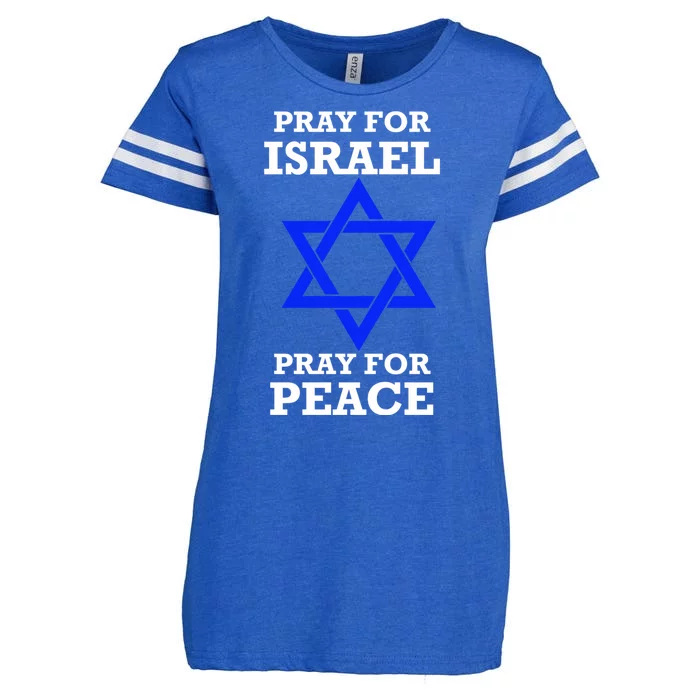 Pray For Israel Peace Enza Ladies Jersey Football T-Shirt