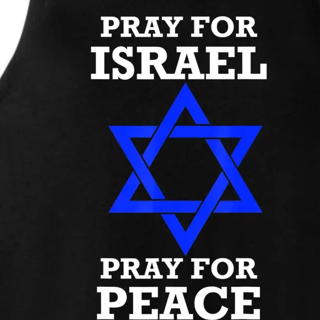 Pray For Israel Peace Ladies Tri-Blend Wicking Tank