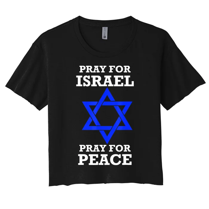 Pray For Israel Peace Women's Crop Top Tee