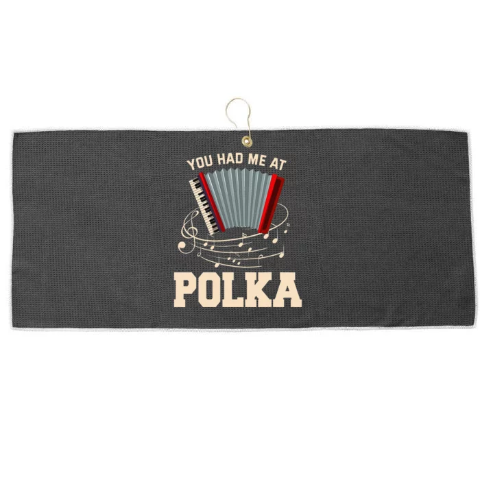 Polka Funny I Love Polka Music Polka Lover Gift Large Microfiber Waffle Golf Towel