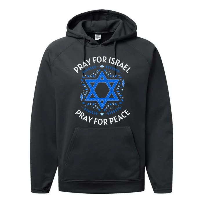 Pray For Israel Peace funny israel pride Performance Fleece Hoodie