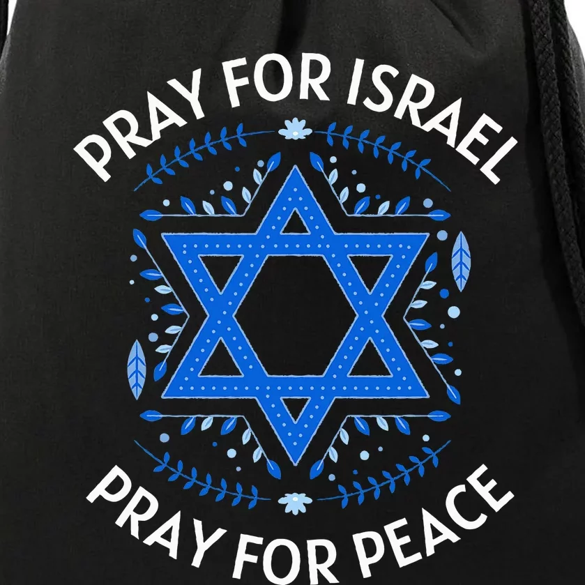 Pray For Israel Peace funny israel pride Drawstring Bag