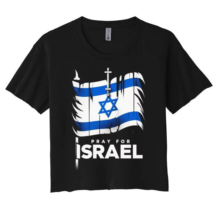 Pray for Israel Women's Crop Top Tee