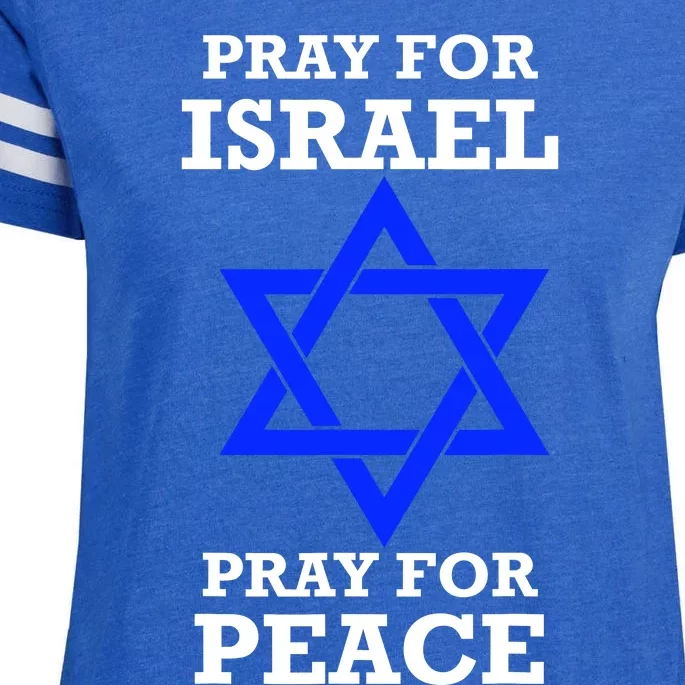 Pray For Israel Peace Enza Ladies Jersey Football T-Shirt