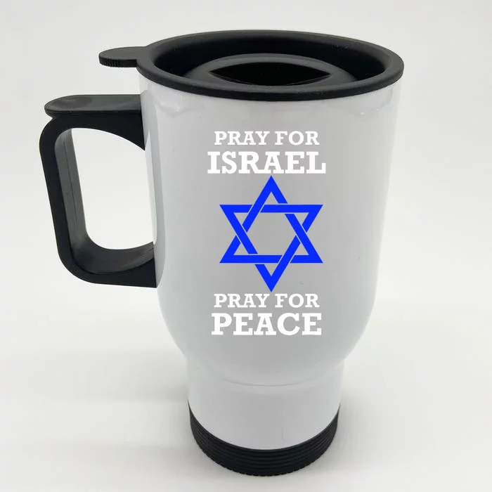 Pray For Israel Peace Front & Back Stainless Steel Travel Mug