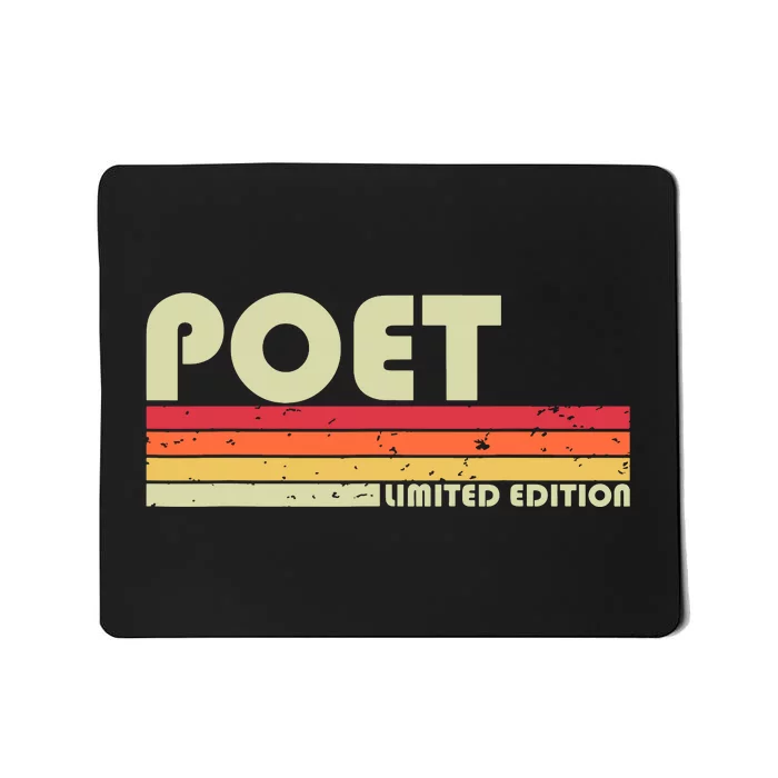 Poet Funny Job Title Profession Birthday Worker Idea Mousepad