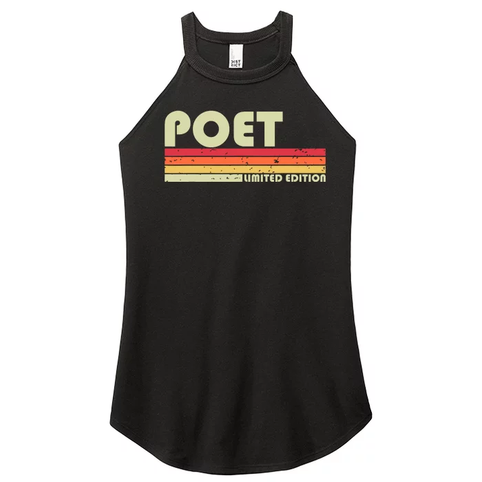 Poet Funny Job Title Profession Birthday Worker Idea Women’s Perfect Tri Rocker Tank