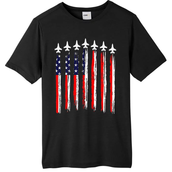 Patriotic Fighter Jets 4th Of July Pride ChromaSoft Performance T-Shirt