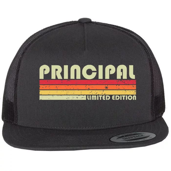 Principal Funny Job Title Profession Birthday Worker Idea Flat Bill Trucker Hat