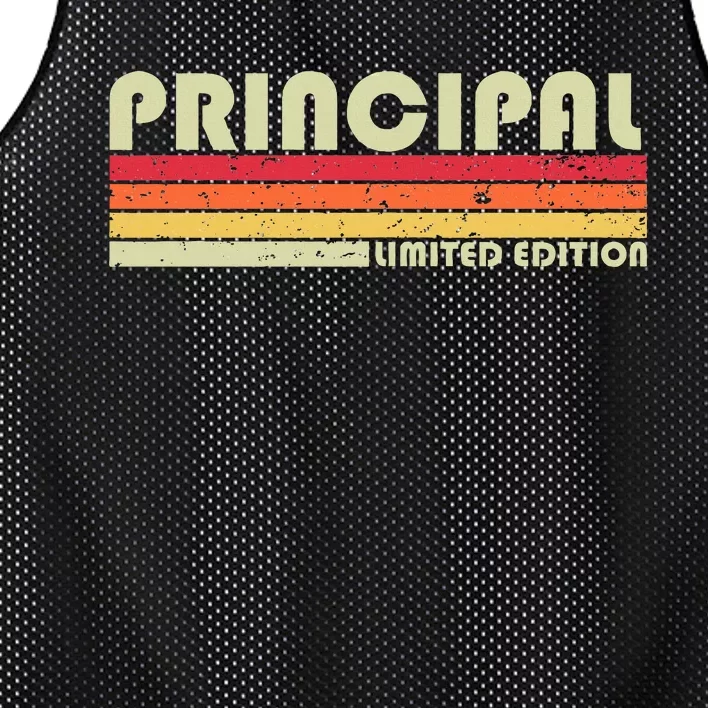 Principal Funny Job Title Profession Birthday Worker Idea Mesh Reversible Basketball Jersey Tank