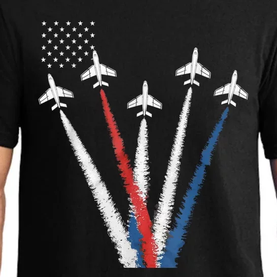 Patriotic Fighter Jet 4th Of July Pajama Set