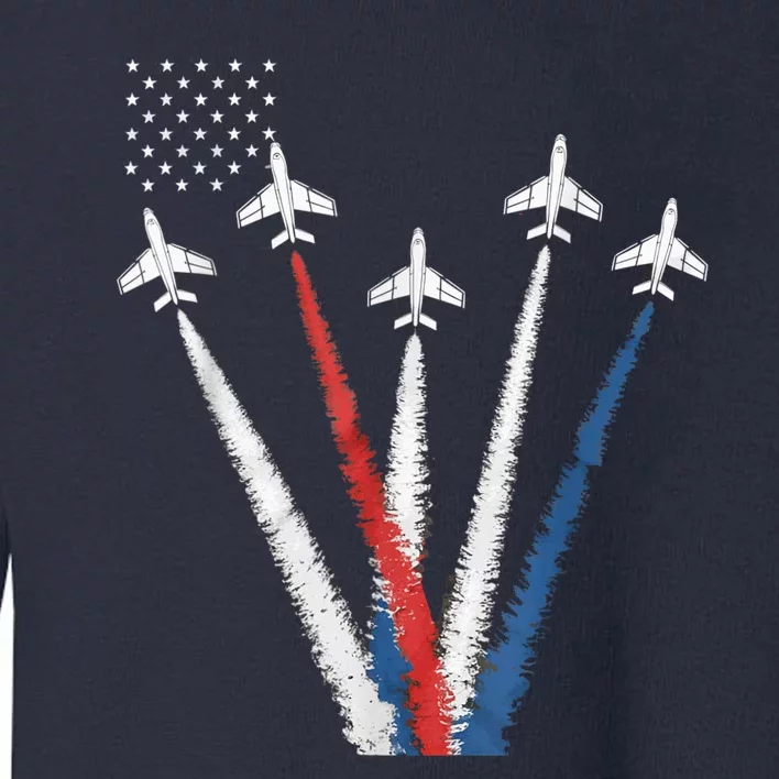 Patriotic Fighter Jet 4th Of July Toddler Sweatshirt