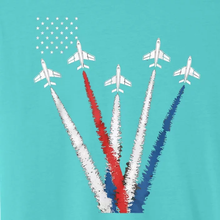 Patriotic Fighter Jet 4th Of July ChromaSoft Performance T-Shirt