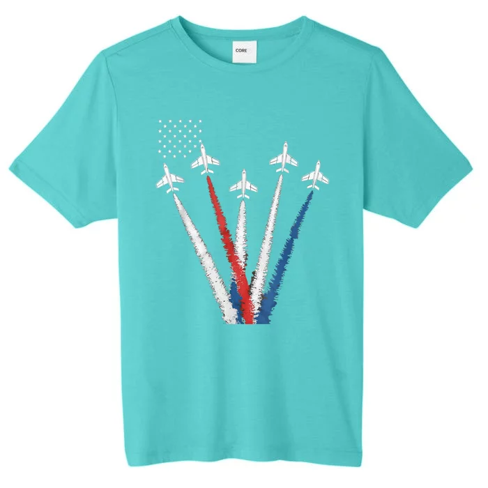 Patriotic Fighter Jet 4th Of July ChromaSoft Performance T-Shirt