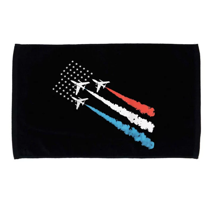 Patriotic Fighter Jet 4th Of July Microfiber Hand Towel