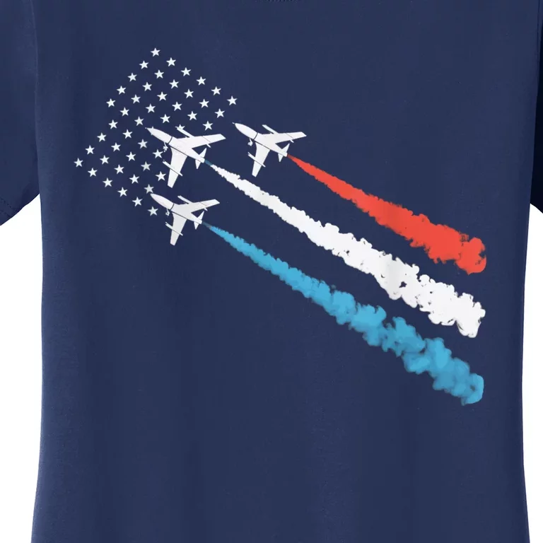 Patriotic Fighter Jet 4th Of July Women's T-Shirt