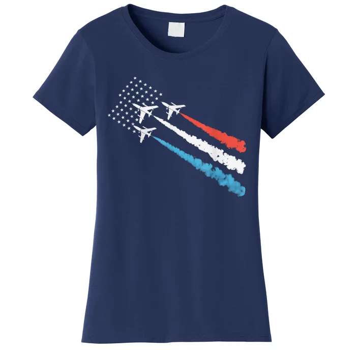 Patriotic Fighter Jet 4th Of July Women's T-Shirt