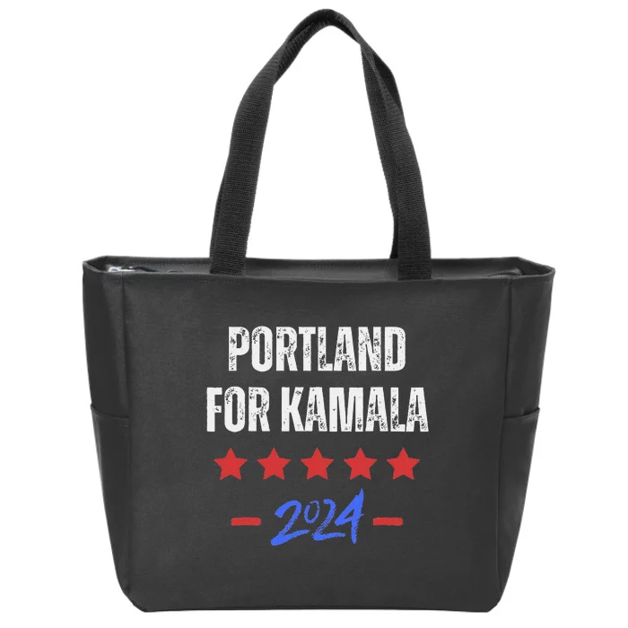 Portland For Kamala 2024 Dnc Kamala Harris Supporter Zip Tote Bag