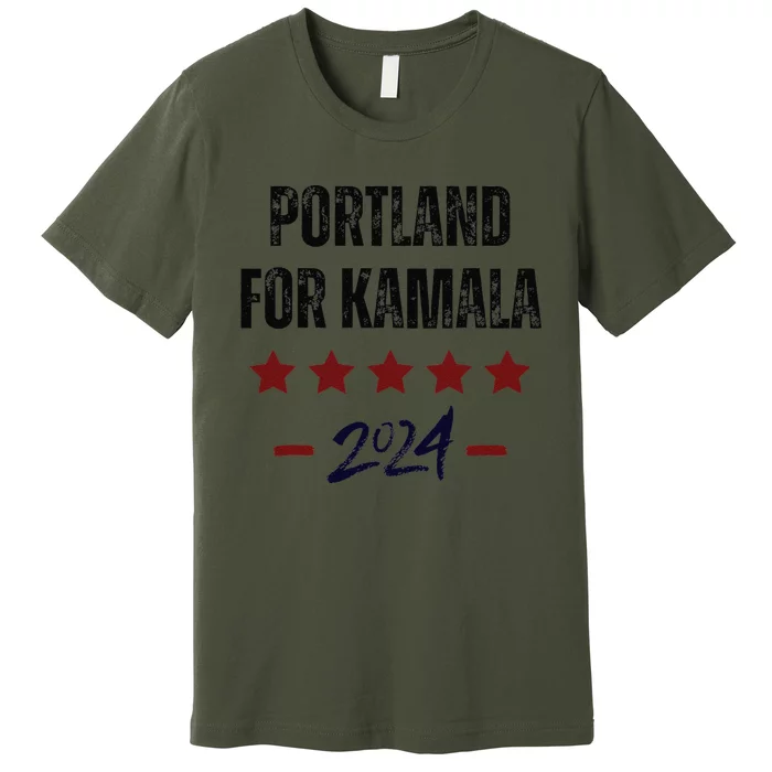 Portland For Kamala 2024 Dnc Kamala Harris Supporter Premium T-Shirt