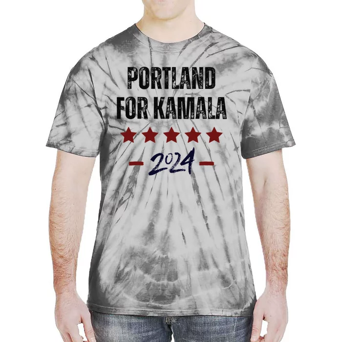 Portland For Kamala 2024 Dnc Kamala Harris Supporter Tie-Dye T-Shirt