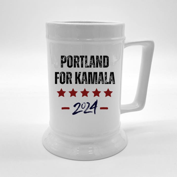 Portland For Kamala 2024 Dnc Kamala Harris Supporter Front & Back Beer Stein