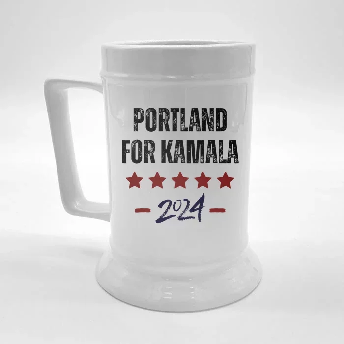 Portland For Kamala 2024 Dnc Kamala Harris Supporter Front & Back Beer Stein