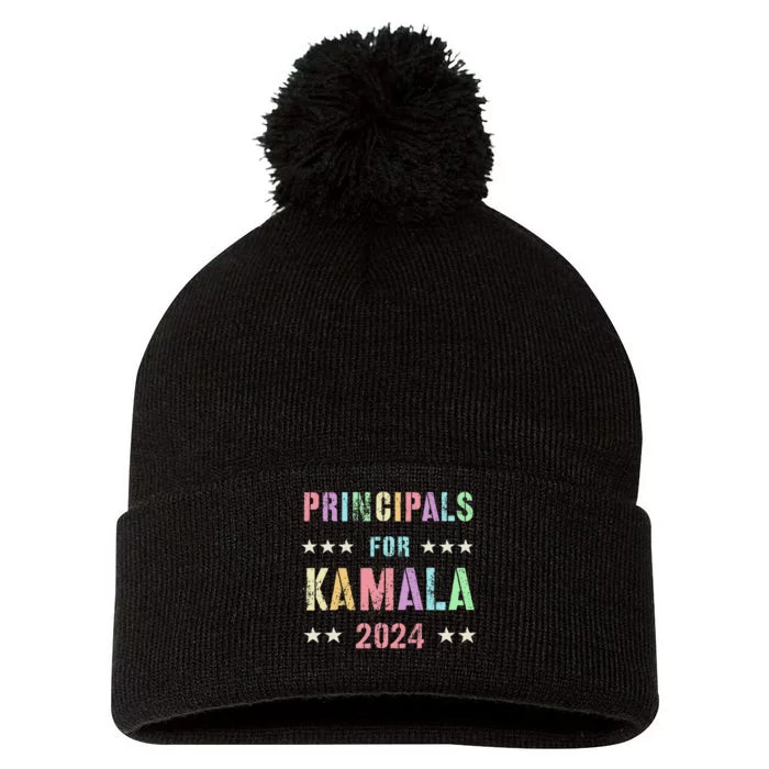 Principals For Kamala 2024 47th Joyful Warrior Pom Pom 12in Knit Beanie