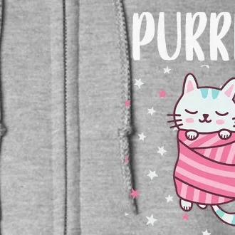 Purrito Funny Kawaii Cat In A Burrito Kitty Kat Mexican Food Full Zip Hoodie