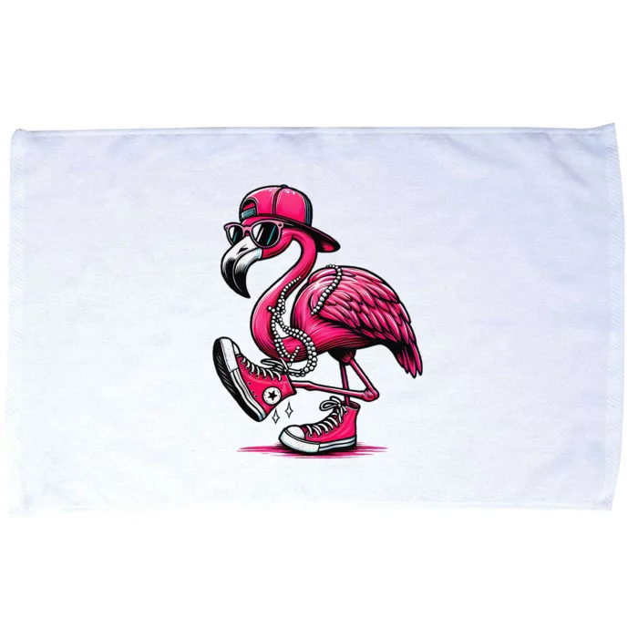 Pin.K Flamingo Kamala Harris For President 47th Retro Microfiber Hand Towel