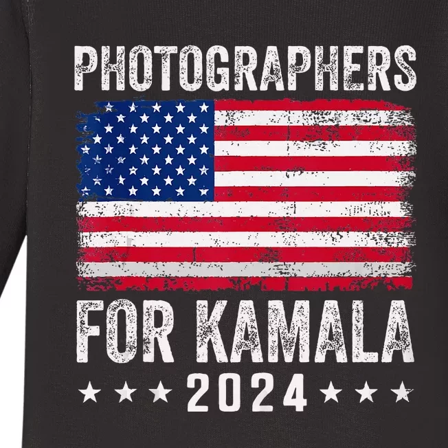 Photographers For Kamala 2024 Baby Long Sleeve Bodysuit