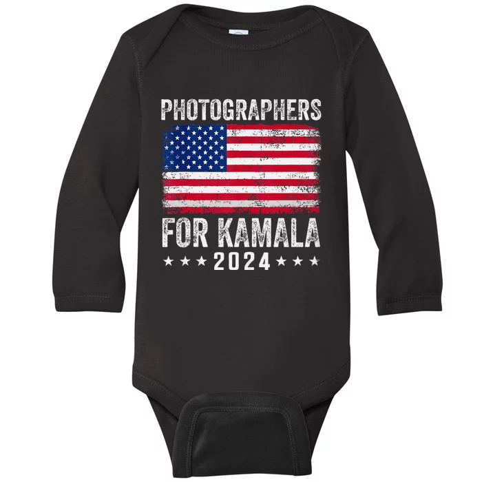 Photographers For Kamala 2024 Baby Long Sleeve Bodysuit