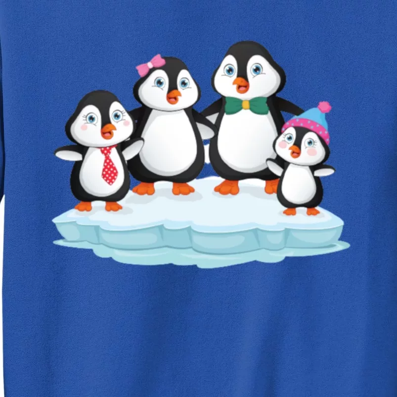 Penguin Family Love Gift Christmas Birthday Gift Tall Sweatshirt