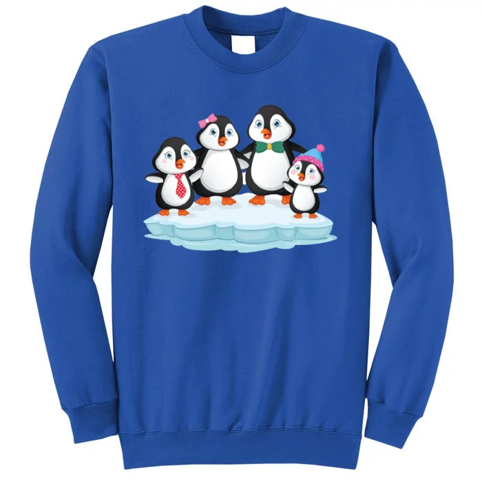 Penguin Family Love Gift Christmas Birthday Gift Tall Sweatshirt