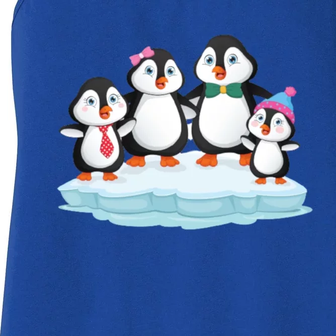 Penguin Family Love Gift Christmas Birthday Gift Women's Racerback Tank