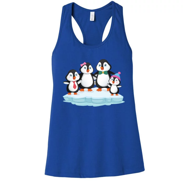 Penguin Family Love Gift Christmas Birthday Gift Women's Racerback Tank