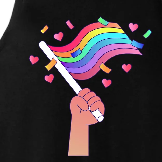 Pride Flag Lgbtq Love Gift Ladies Tri-Blend Wicking Tank