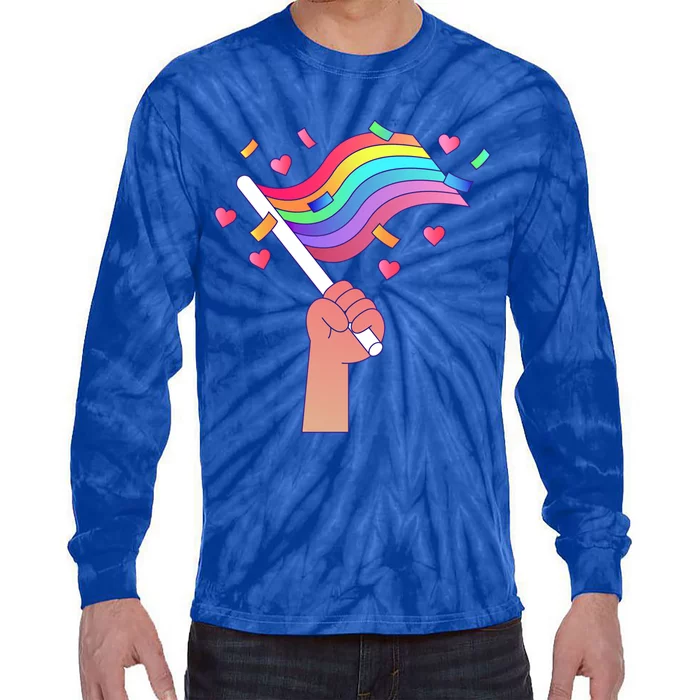 Pride Flag Lgbtq Love Gift Tie-Dye Long Sleeve Shirt