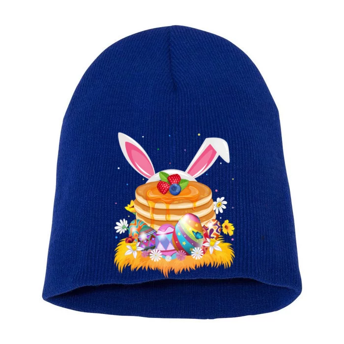 Pancake Food Lover Easter Egg Funny Pancake Easter Sunday Cute Gift Short Acrylic Beanie