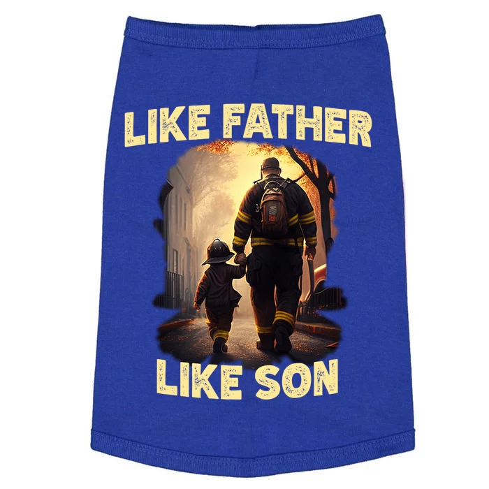 Proud Firefighter Like Father And Son American Fire Gift Doggie Tank