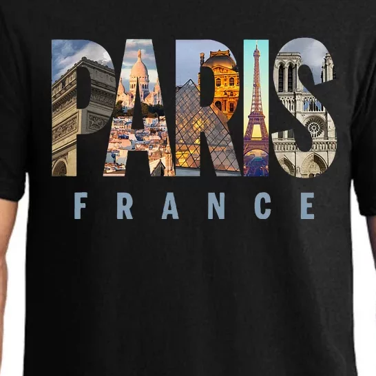 Paris France Landmarks Pajama Set