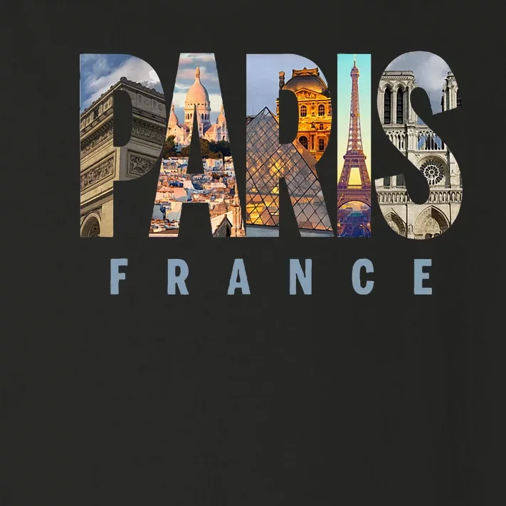 Paris France Landmarks Toddler Long Sleeve Shirt